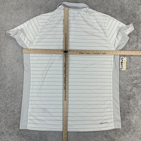 Clemson Tigers Polo Shirt Mens XL White Gray NCAA Football Nike Dri-FIT On Field - Picture 10 of 12